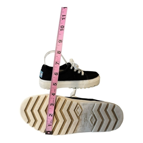 TOMS Women's Alpargata Lace-up Lug Heavy Canvas Sneakers Black - Size 8.5 - Picture 10 of 11